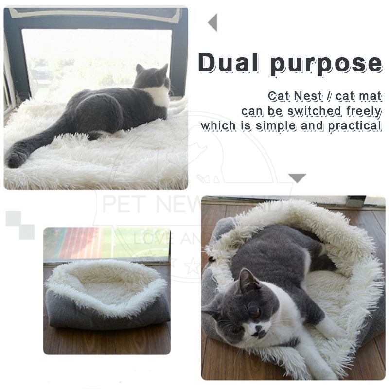 Tempat Tidur Kucing Anjing Alas Bulu Kasur kucing Anjing Sarang Kucing Cat Bed Aksesoris Hewan