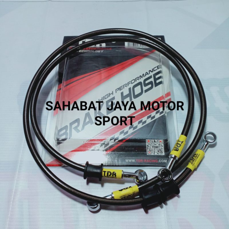 Selang Rem TDR Hitam Karbon Depan Dan Belakang 60CM 90CM 45CM 75CM Ninja R Ninja RR Satria Fu Vixion