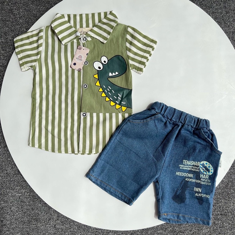 Dino stripe Set