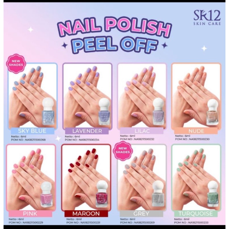 cat kuku peel off/kutek halal sr12