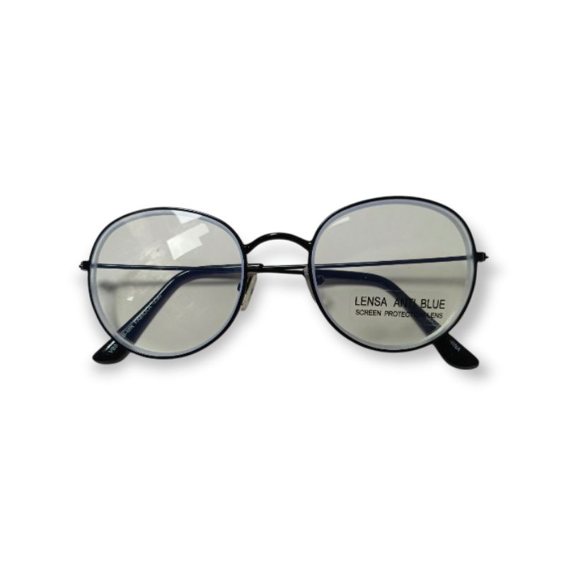 Kacamata Minus Terbaru / Oval / Bulat / Retro Antiradiasi blueray