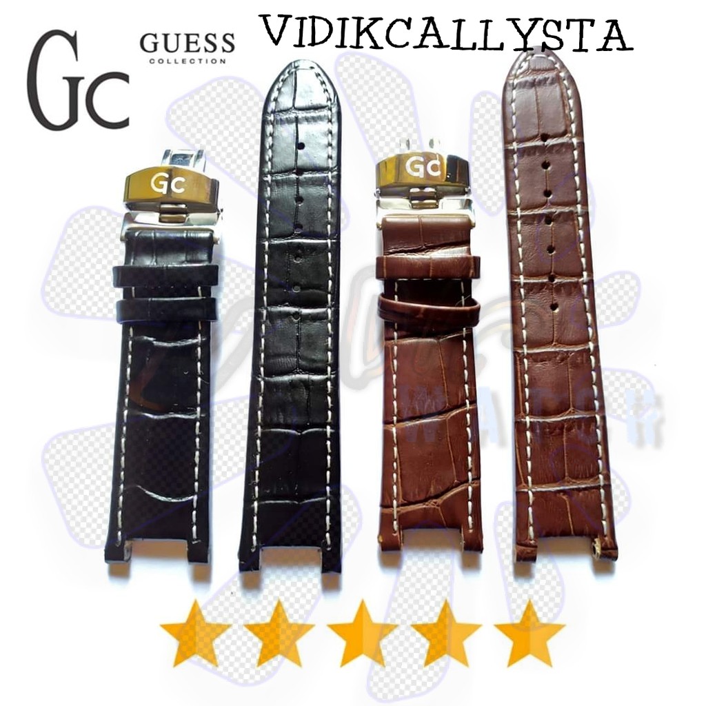 Strap Tali kulit jam tangan gc guess 22mm guess leather Premium 22 mm