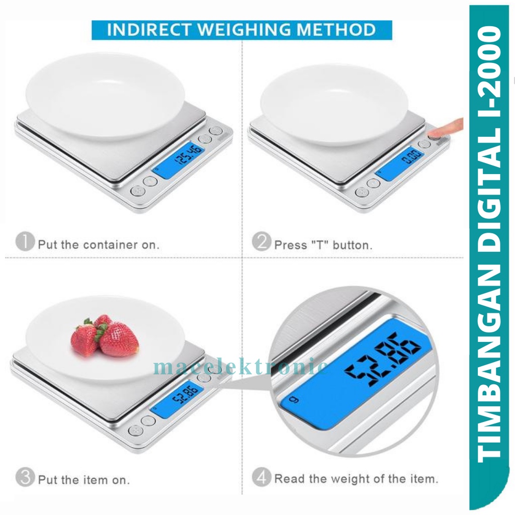 Timbangan Digital Kopi / Timbangan Dapur Digital Timbangan Digital Kopi Emas Bumbu Dapur Akurat - I2000