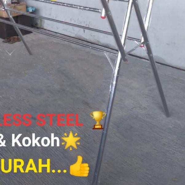 ♬ ORIGINAL BINA KARYA - JEMURAN PAKAIAN / JEMURAN BAJU JUMBO BAHAN STAINLESS / ALMUNIUM ANTI KARAT ❂
