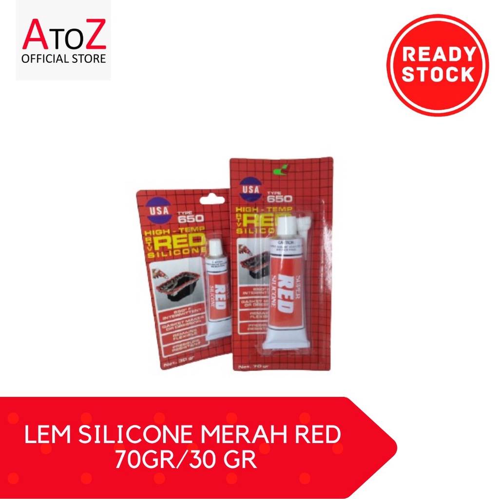 

LEM SILICONE MERAH RED/LEM SILIKON / LEM MERAH LEM GASKET LEM PACKING / LEM RED 70G 30 GR