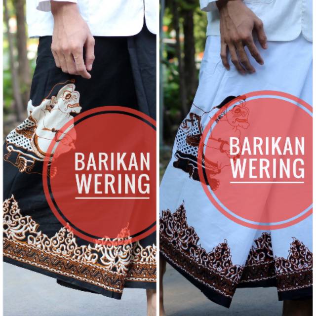 sarung batik cap tradisional motif batik wayang semar. sarung batik santri. bisa COD