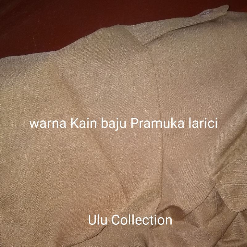 Baju Pramuka Guru Pembina Putri Bahan Larici Rapilo Seragam Harian tanpa tali pinggang