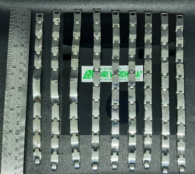 Gelang Plat Monel Isi 5 pcs Gelang Krepyak Stainless Nhd Grosir