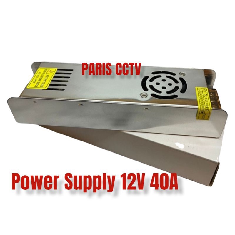 travo trafo power supply 12v 40A 480w slim tipis AC DC switching lampu LED strip