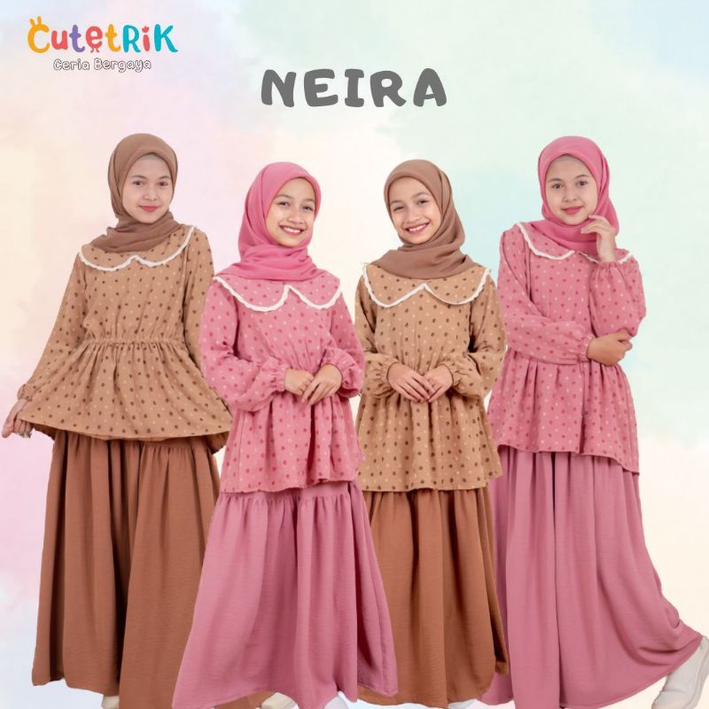 Setelan Rok Anak Perempuan Cutetrik Set Rok Anak Remaja