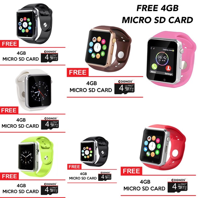 READY STOCK JAKARTA - Smartwatch U10 Paket Bundling Memory Card 4GB (Bisa Whatsapp, Twitter, dll)