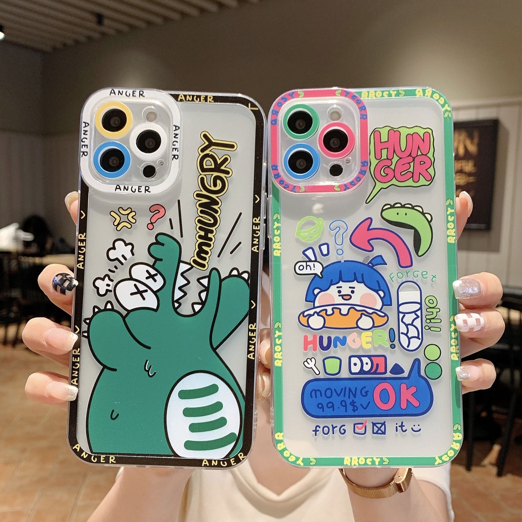 Soft Case Silikon TPU Motif Kartun Untuk iPhone 13 12 Pro Max Mini 11 XS XR X 8 7 6S Plus SE 2020