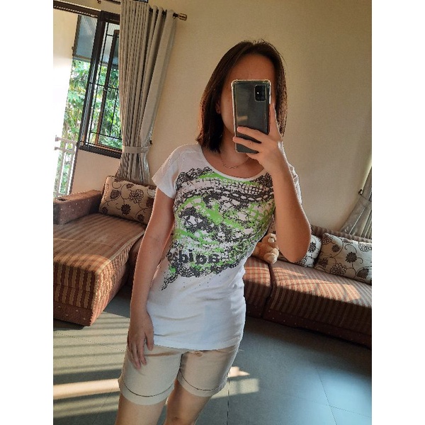 Kaos Olahraga Wanita Sportswear Adidas Putih White Original