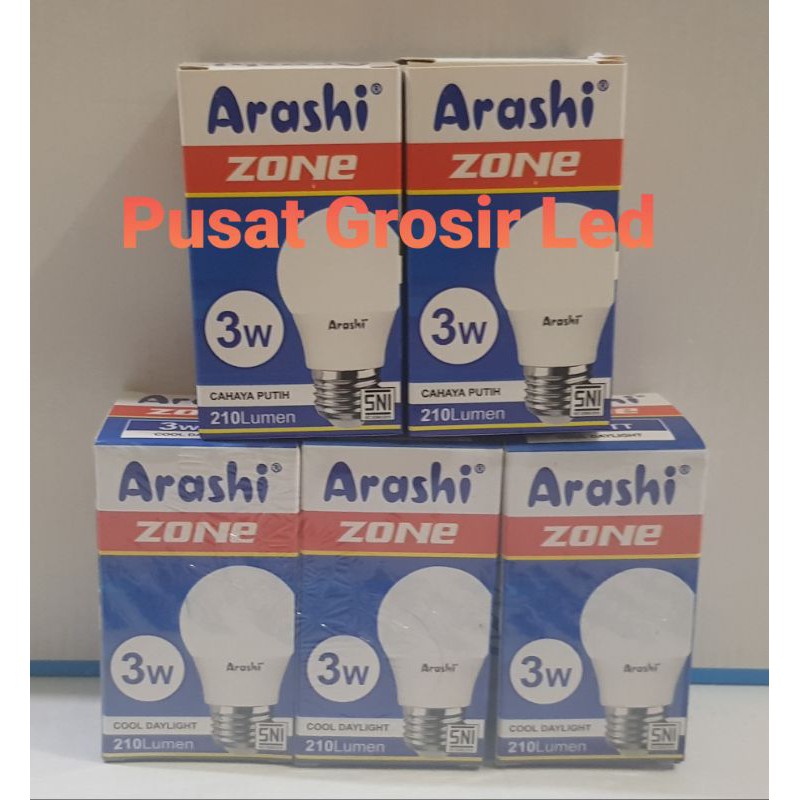 Lampu Led Arashi Zone 3 watt Cahaya Putih Garansi 1 Tahun