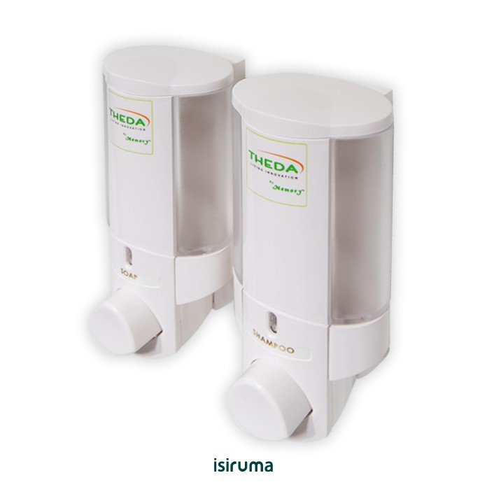 Dispenser Tempat Sabun Cair Shampoo 2 Tabung 2 in 1 THEDA - Isiruma