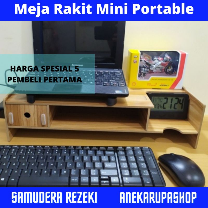 anekarupa meja tulis belajar mini kecil tv televisi laptop komputer daring furniture buffet rak paja