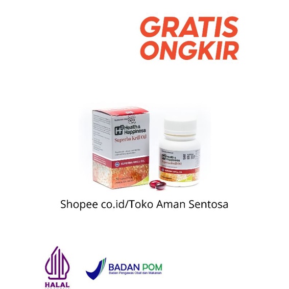 H2 health & happiness superba krill oil by kalbe