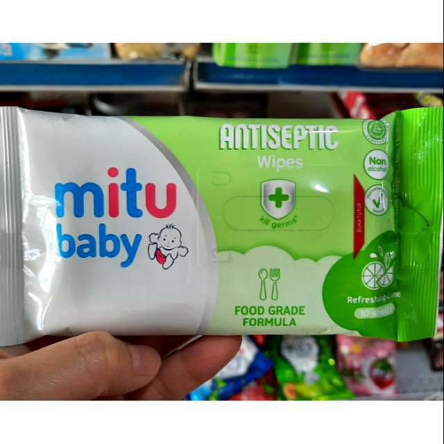 Jual MITU BABY WIPES ANTISEPTIC 10S TISSUE BASAH DETTOL WIPES | Shopee ...
