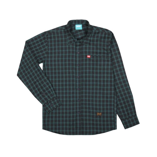 Wadezig Kemeja Flannel Pria Wdzg Emil Flanel Green