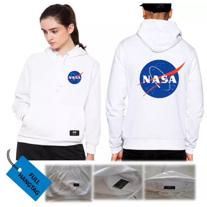 Sweater Hoodie NASA H&amp;M Premium Quality Fleece Tebal / Jaket NASA H&amp;M Termurah