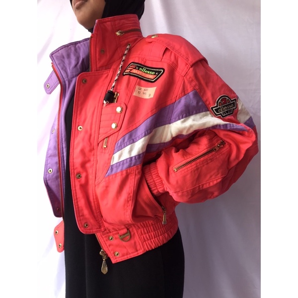 Jaket Ski Tracktop Bomber Windbraker Bulang Racing Vintage