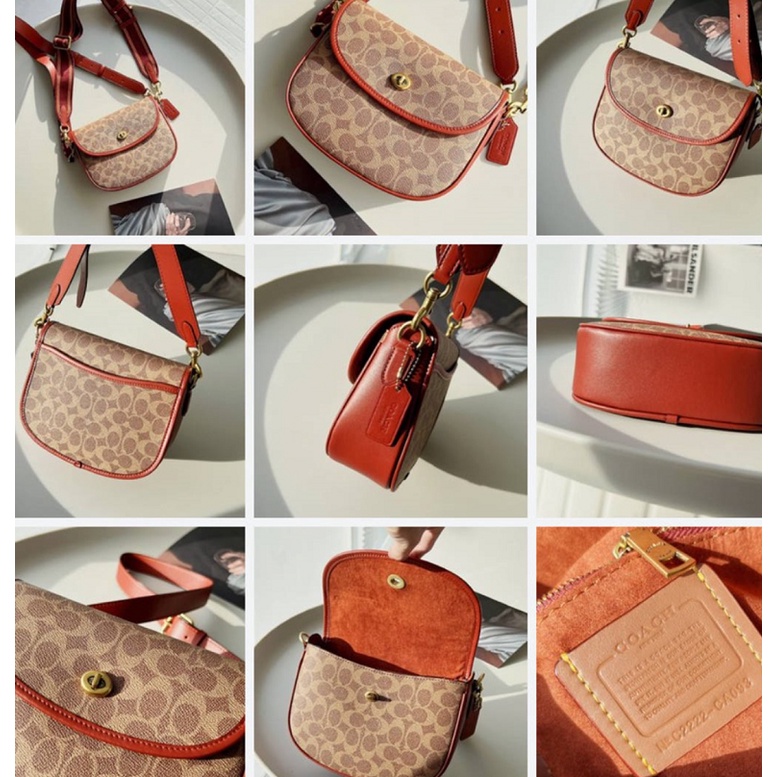 CA093 CA094 CA101 coach women Willow Saddle Bag Women Crossbody Sling Handbag 093 094