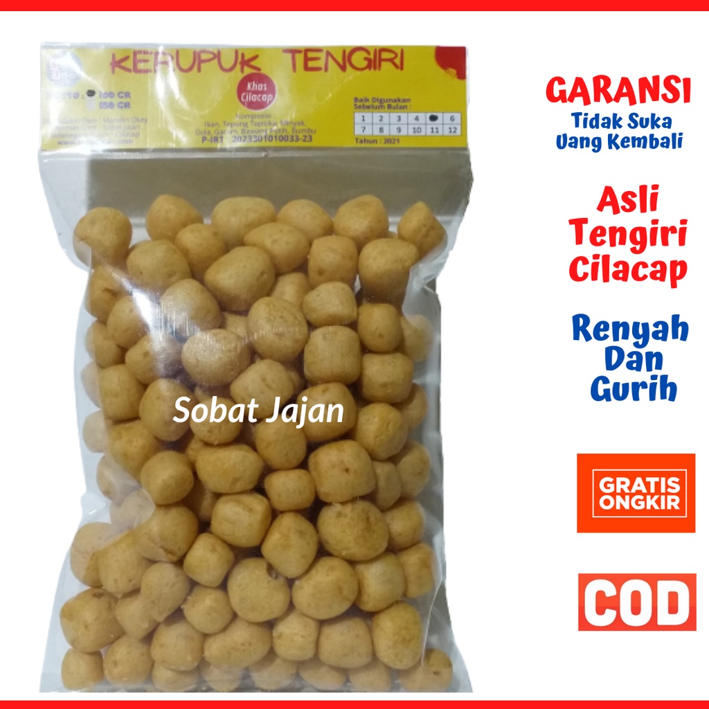 Jual Kerupuk Tengiri Cilacap Krupuk Ikan Tenggiri Mini Camilan