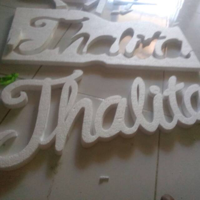 

Tulisan nama bahan sterofoam