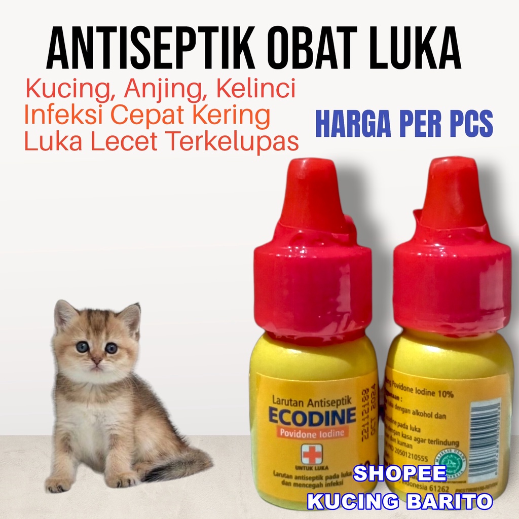 Antiseptik Obat Luka Kucing Anjing Kelinci Anti Infeksi Cepat Kering