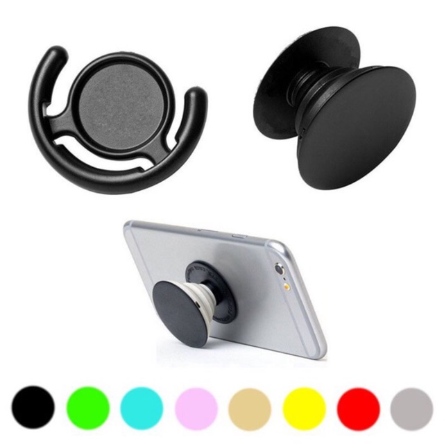 POP SOCKET WARNA POLOS / gambar random plus hook with packing