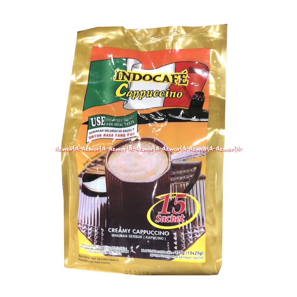 Indocafe Cappucino 15Sachet Creamy Capucino Kopi Indokafe Kopi Instan Indo Cafe Kapucino Krim Instan