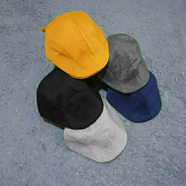 Grosir Topi Pet / Copet / Patino Model Flat Cap Murah / Topi Pria Cowo / Topi Pelukis / Painter Hat