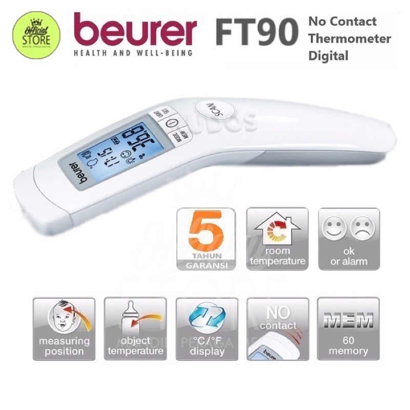 BEURER FT90 Termometer Digital Non Kontak Garansi Resmi 5 Tahun, Original 100%