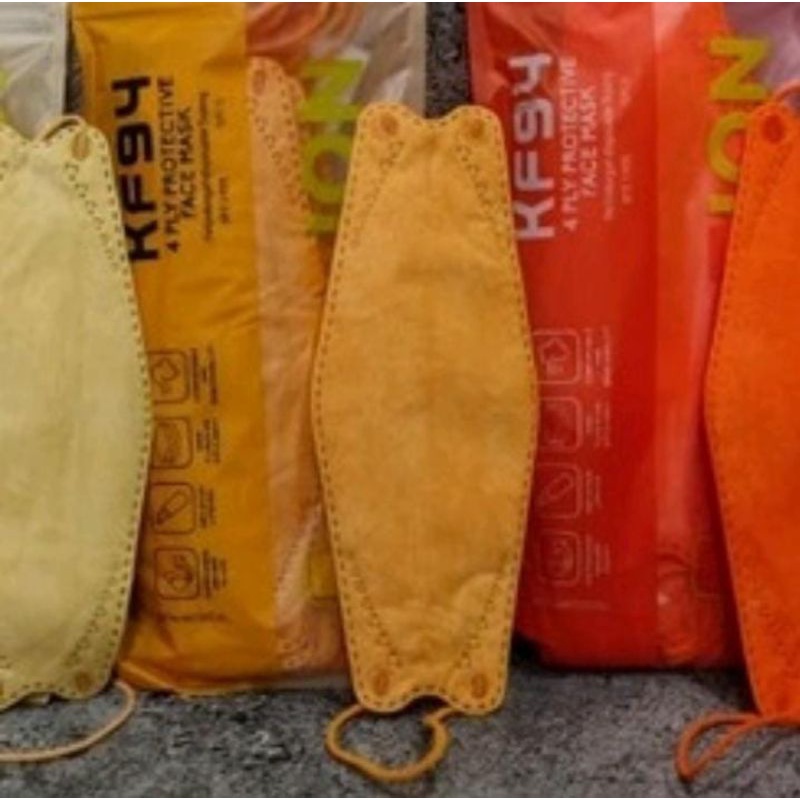 CAREION MASKER KF94 10 PC - MASKER KF94 4PLY CAREION KEMENKES LIGHT OREN