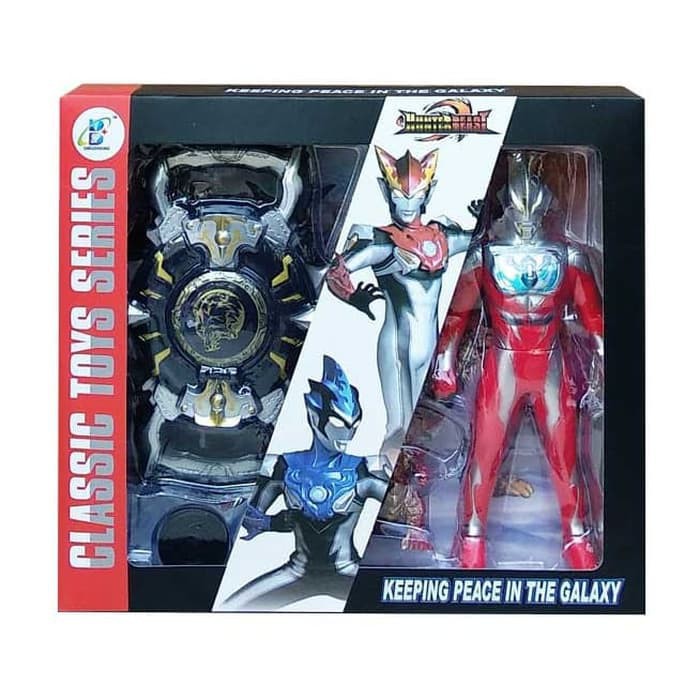 MAINAN ACTION FIGURE ULTRAMAN HUNTER BEAST THUNDER + SENJATA ORB + MONSTER