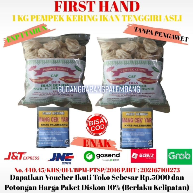 

[Bisa COD] 1 KG Pempek Palembang Ikan Tenggiri + Cuko Rasa Enaak Asli Mantap