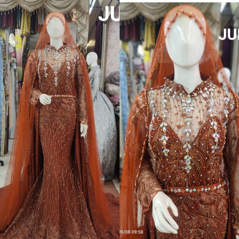 TERBARU GAUN SLIM DUYUNG FULL PAYET JUMBO//GAUN WEDDING