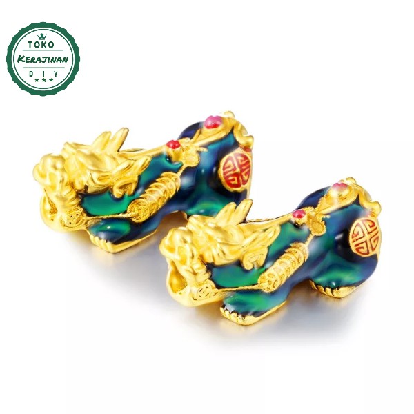 Charm Gelang Pixiu Naga 3D Feng Shui Liontin Gelang Tali