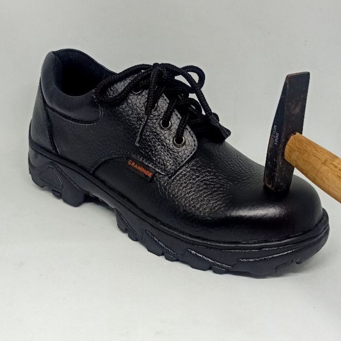 Sepatu Pria Safety  Kulit Asli Sepatu Ujung Besi Sepatu proyek Grammer