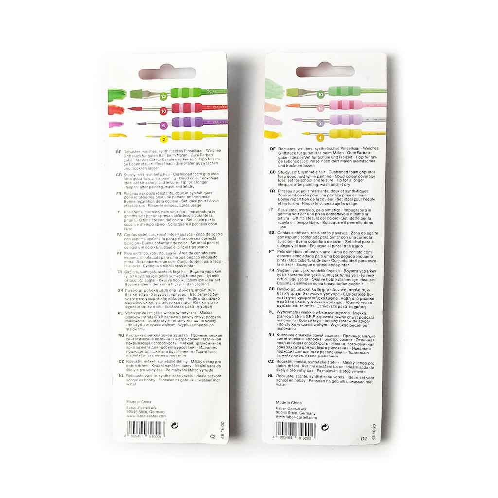 

RK Kuas Lukis Faber Castell Set 4 / Grip Brush Kuas Set 4 Pastel & Colours