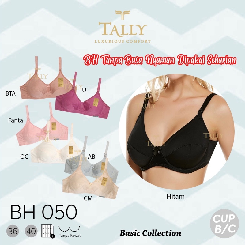 BRA BH HARIAN SPORT BRA BASIC 050 | CUP B I SIZE 34 - 44 I TANPA KAWAT I TANPA BUSA I BAHAN KATUN