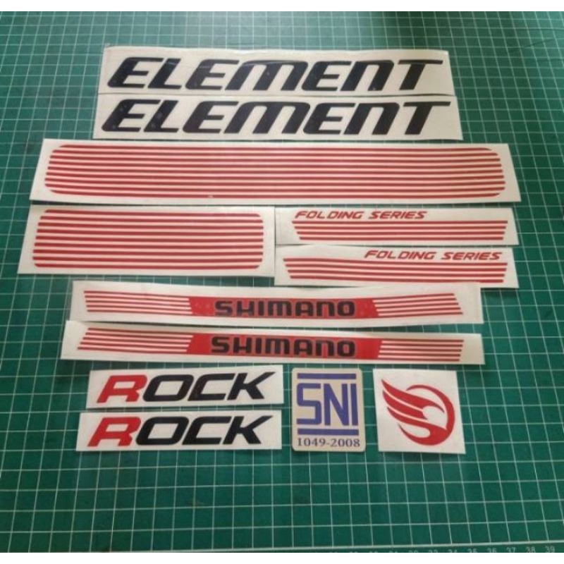 Cutting sticker sepeda element rock Sesuai gambar