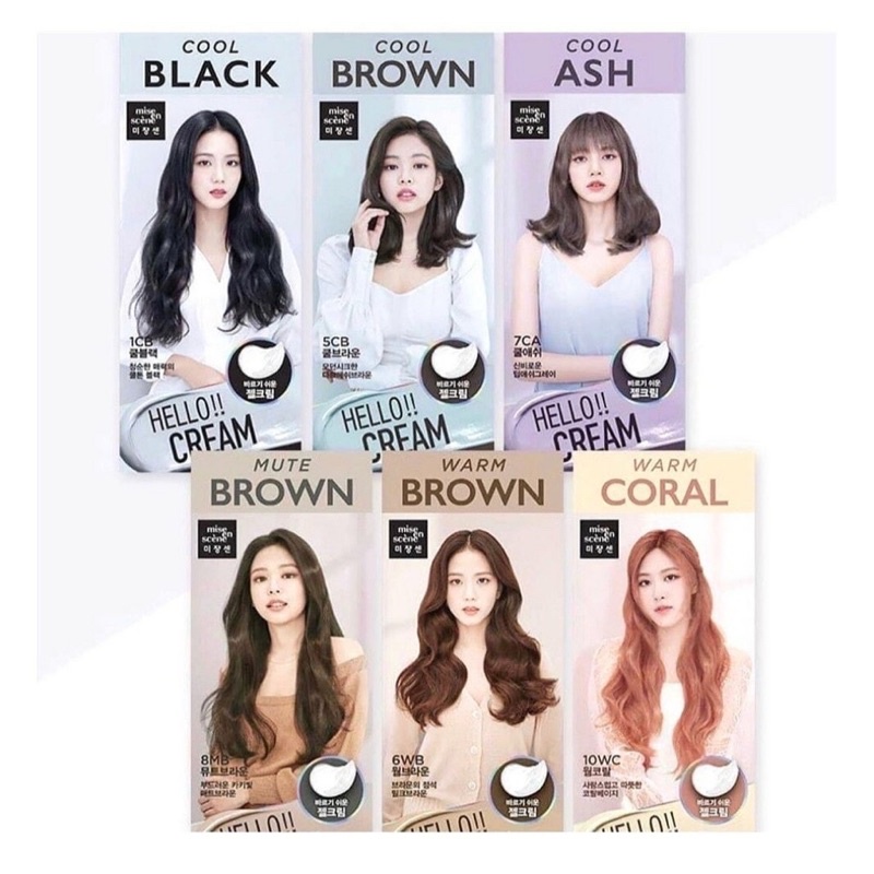 (READY-COD-GOJEK) Mise en Scene Hello Cream Cool Black - Cool Brown - Cool Ash - Mute Brown - Warm B