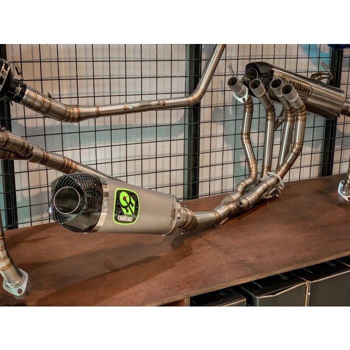 Knalpot villan tech1 full system zx25r header silver BARANG 100% ORIGINAL