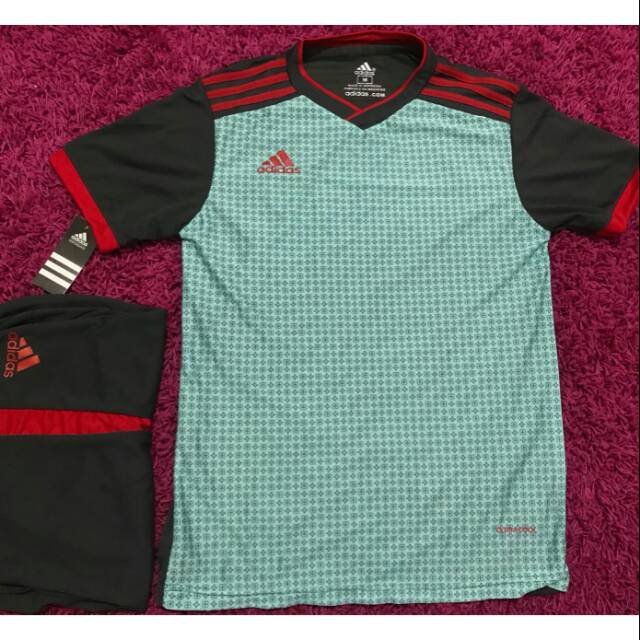 SETELAN FUTSAL DEWASA CLOVER HIJAU TOSCA PRINTING - JERSEY - BAJU TIM SEPAK BOLA