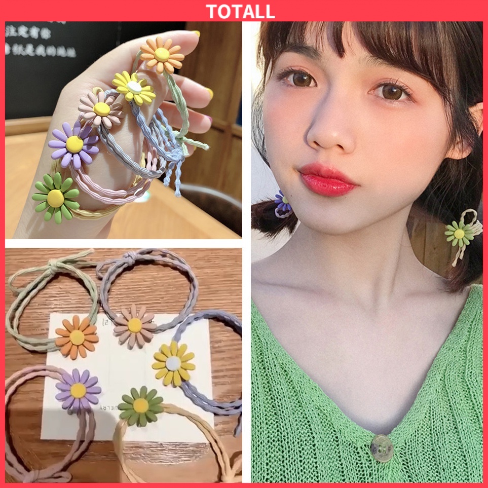 [✅READY STOCK] Ikat Rambut Korea Fashion Elastis Untuk Wanita Daisy Bunga Segar Kecil Aksesoris Penjualan Panas Mode