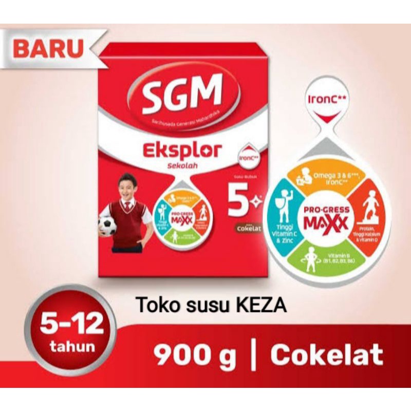 

susu SGM 5+ rasa coklat 900 grm