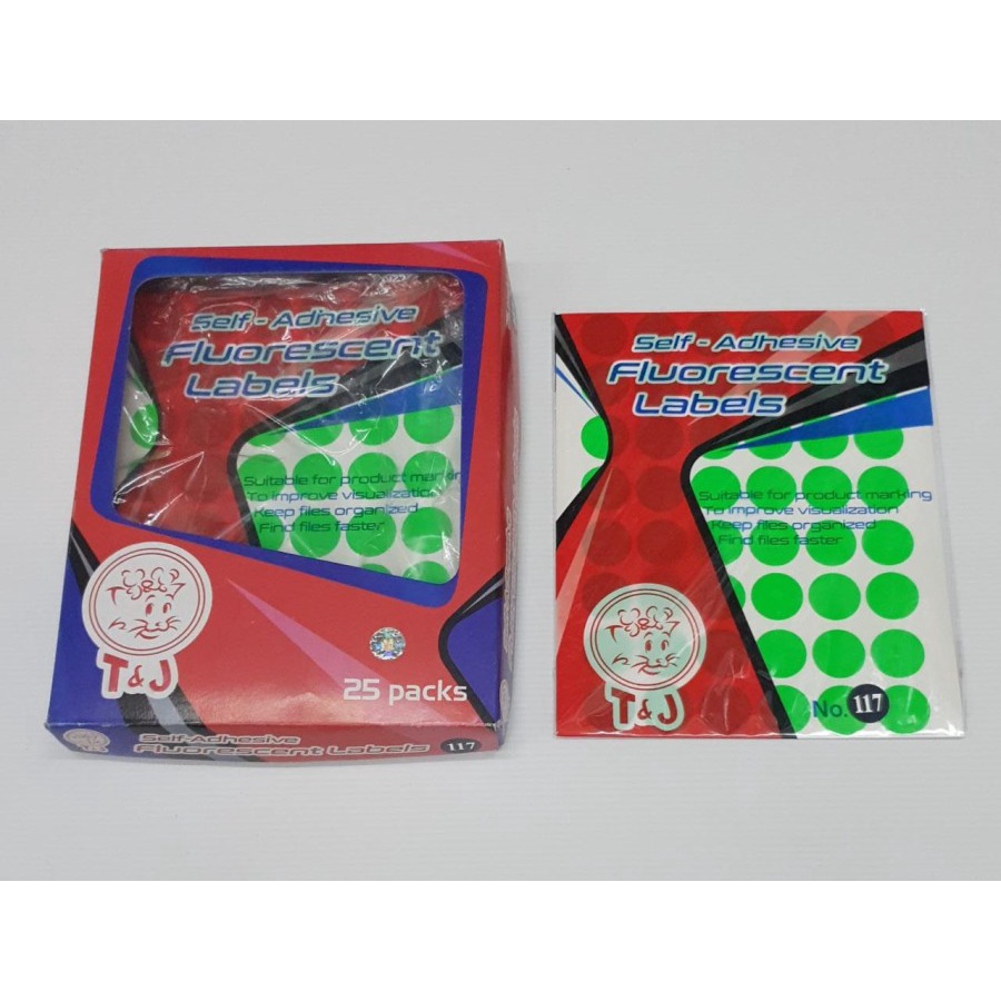 

LABEL STICKER TOM & JERRY BULAT HIJAU NO 117 (5lembar)