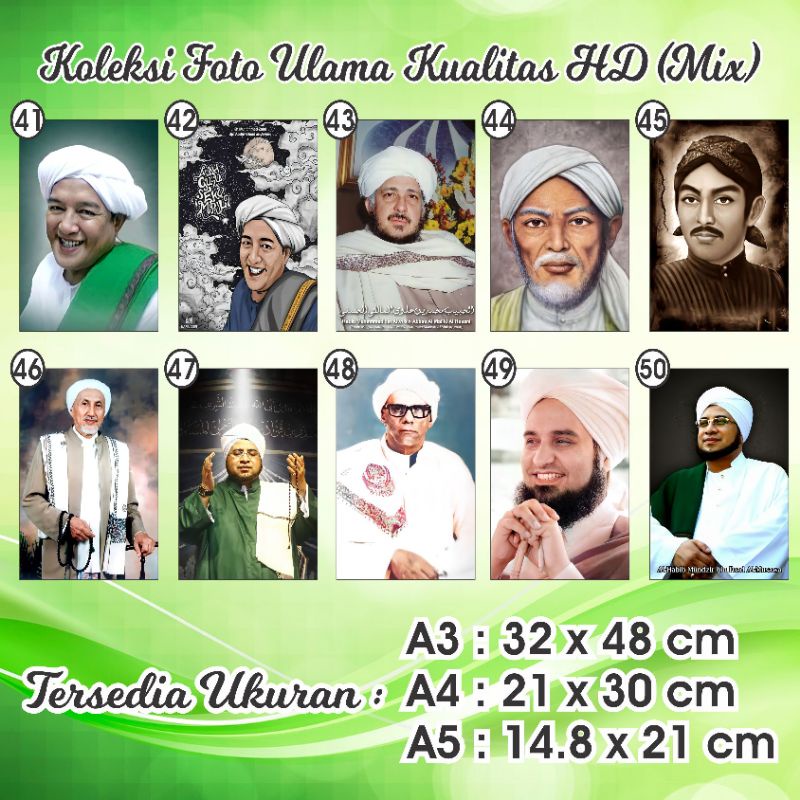 POSTER FOTO ULAMA/HABAIB KUALITAS HD