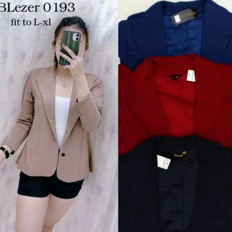 Bisa Cod Blazer Kantor  Wanita Polos Areta En